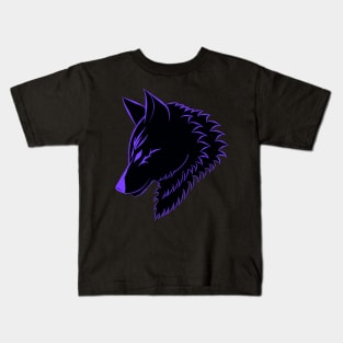 Purple wolf Kids T-Shirt